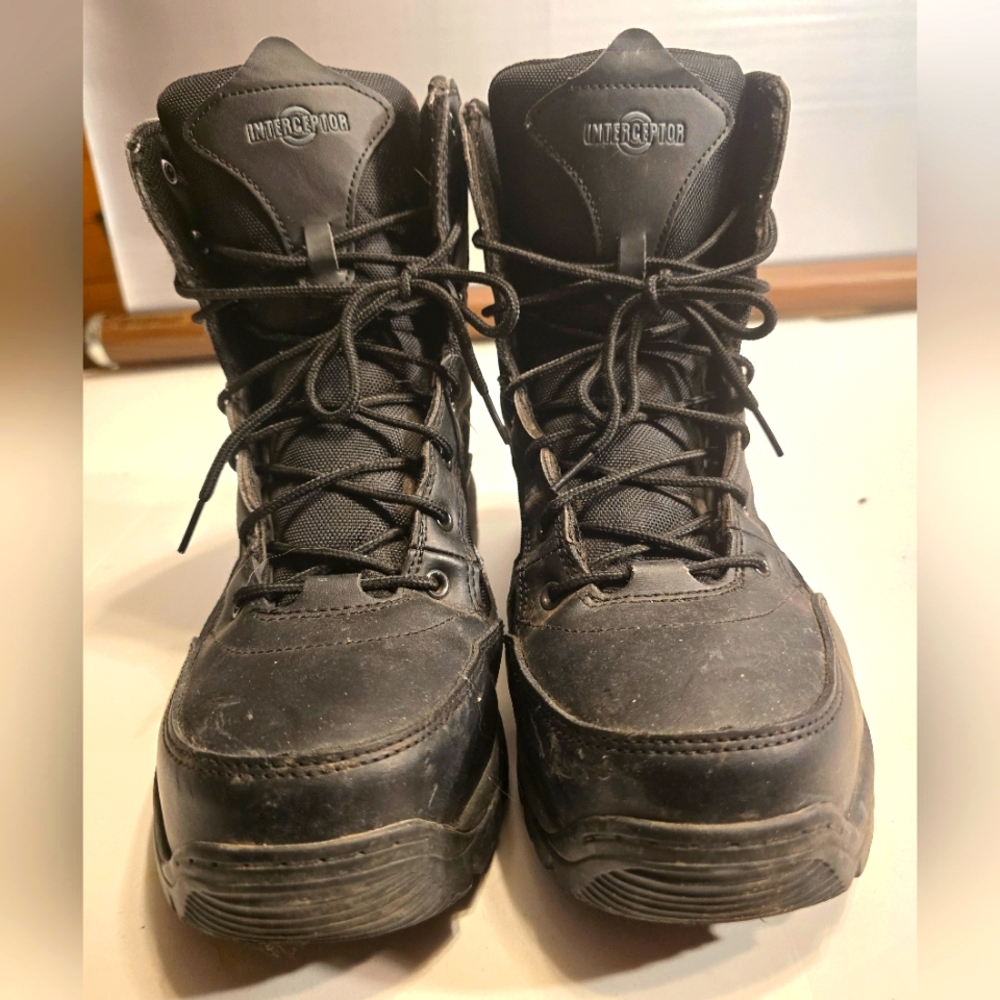 INTERCERPTOR STEEL TOE MEN'S BLACK COMBAT TACTICAL BOOT ASTM F2413-11 SIZE11